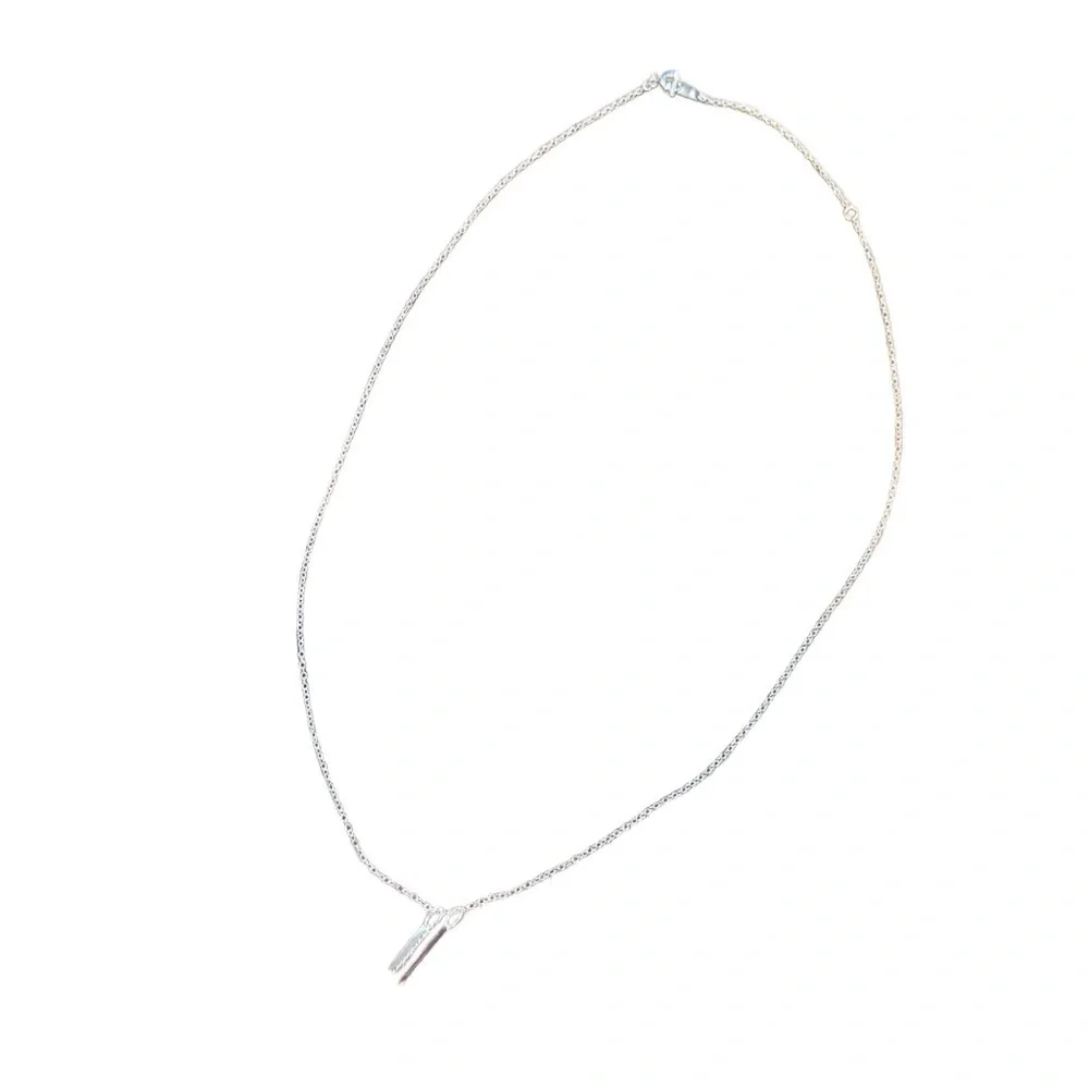 Elegant Double Bar Crystal Silver Necklace 925 Adjustable NWOT!